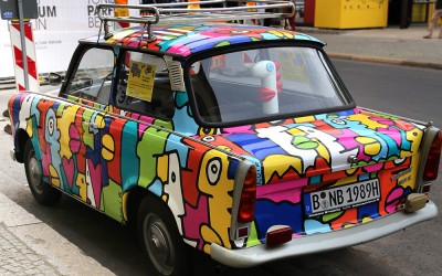 East Germany’s only car, the unreliable Trabant, now a nostalgic collector’s item